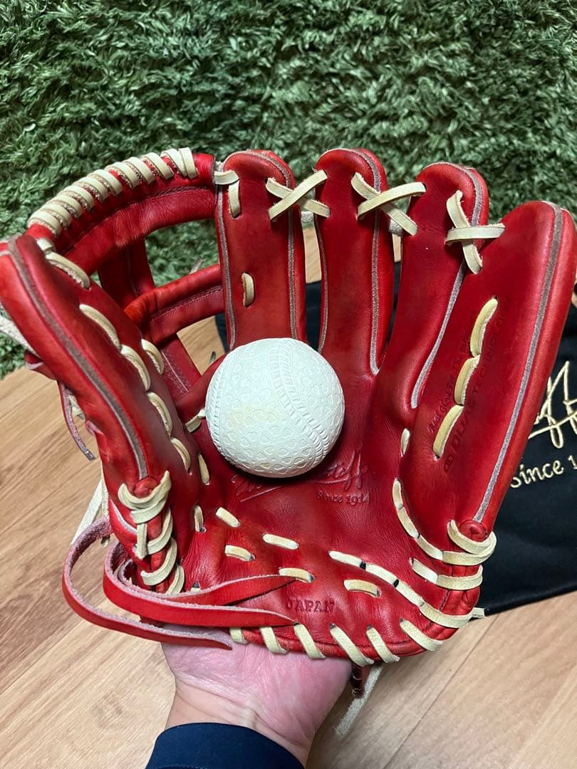 ウィルソンスタッフ デュアル 硬式内野手用DK型 Eオレンジ×キャメル