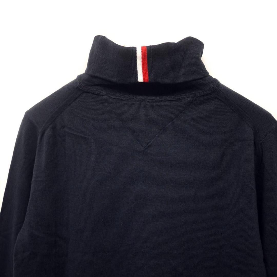 トミーヒルフィガー カシミヤ混 タートルネック ニット ネイビー L ゴルフ