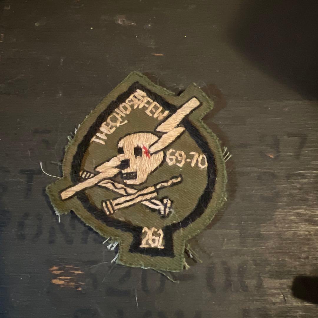 60年代　米軍　ベトナム戦　ローカルメイド　スカルパッチ 1969-1970