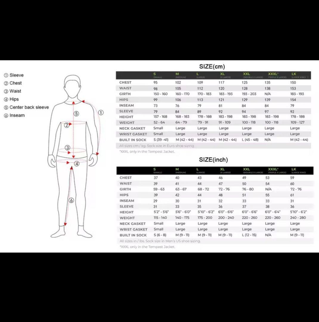 LKVER フルドライスーツ 冬場のカヤック・ミニボートに