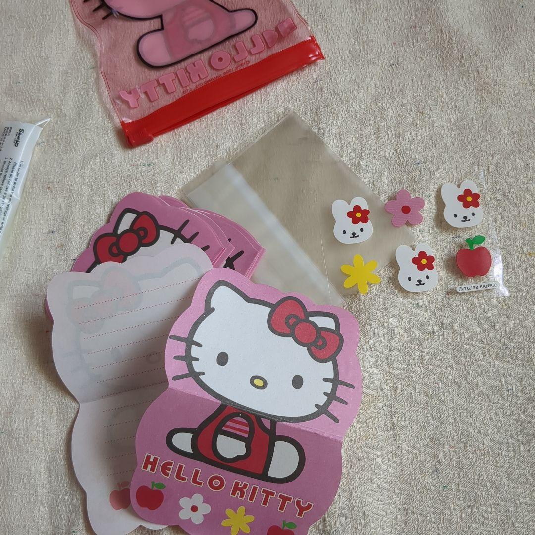 キティちゃんグッズセット　ガムホルダー＆メモ　ペン　ミニレター　レア　1998年