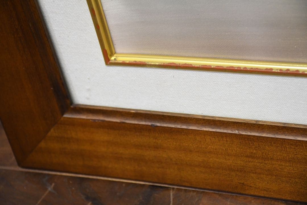 DIK103 真作保証 Mary フラワー キャンバスに油彩 ギャランティ付き