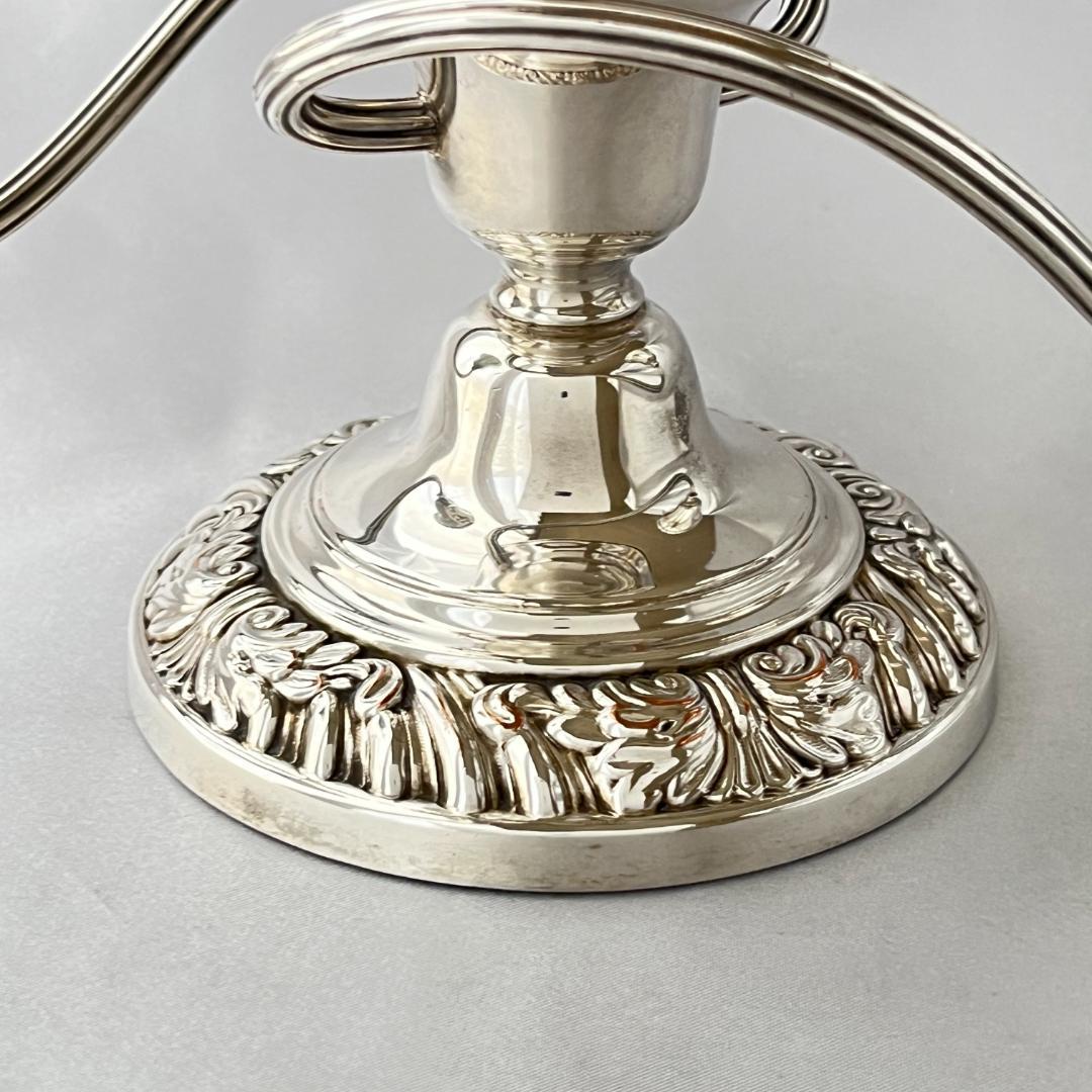 【英国】ビクトリアン キャンドルスタンド トリプルホルダー 火消し