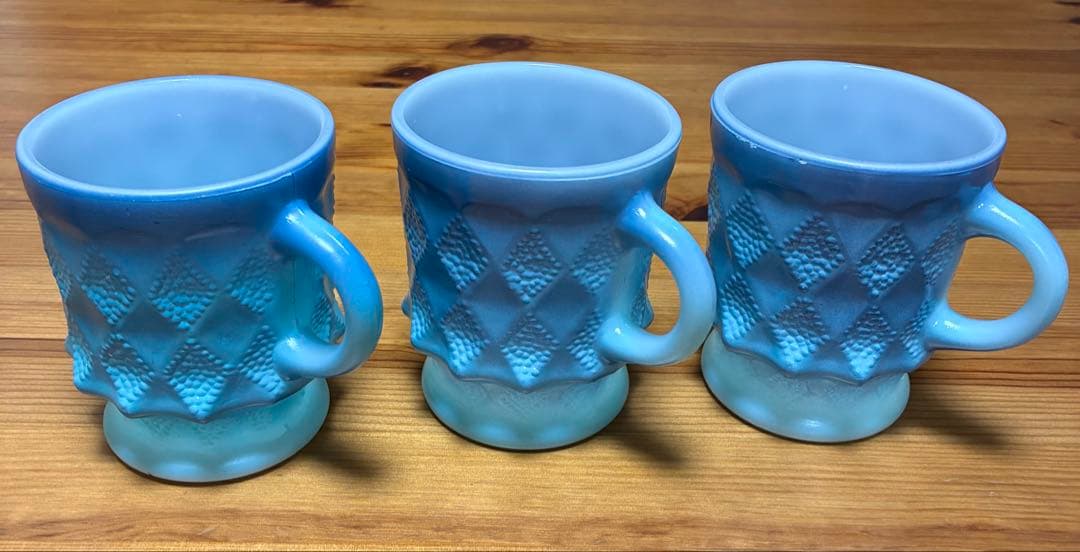 Fire King マグカップ ブルー 3個