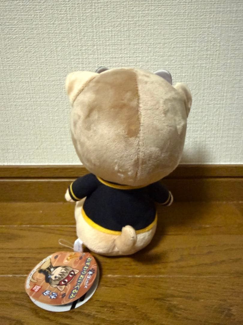 猫耳デザインの沖田ぬいぐるみ タグ付き