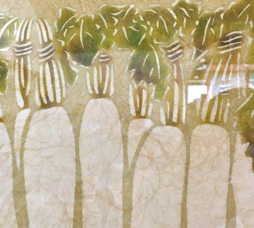 大根の干し物 水彩 日本画　刻印：良