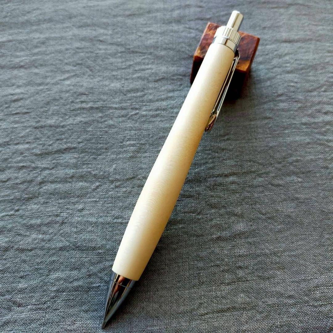 ホリー　世界一白い木　ハンドメイド　木軸シャープペン　0.5mm　天然木