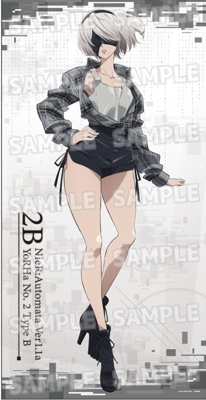 ニーアオートマタ 描き下ろし等身大タペストリー 2B