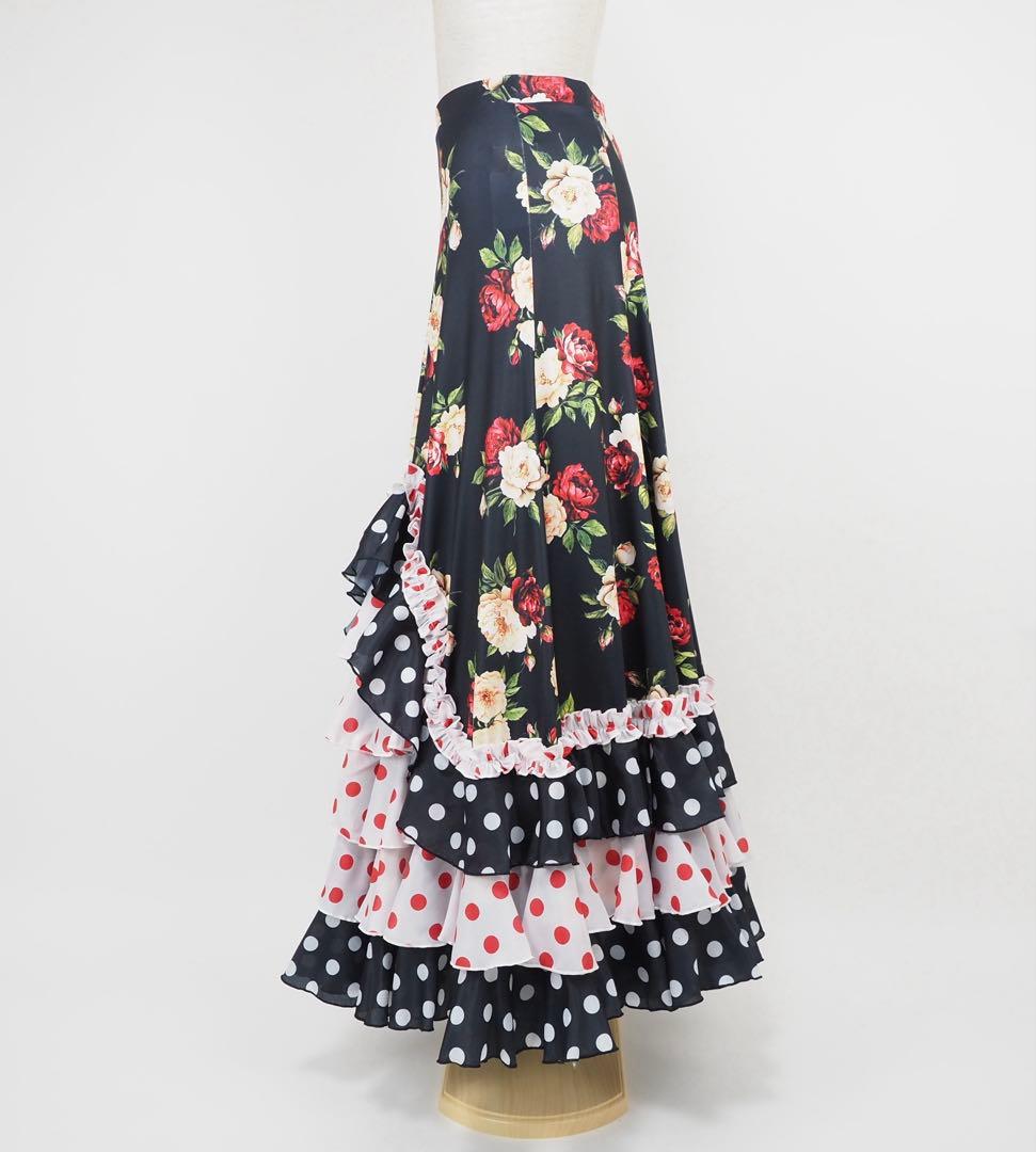 フラメンコ　ファルダ　※訳あり　新品　フラメンコ衣装　レッスンファルダ