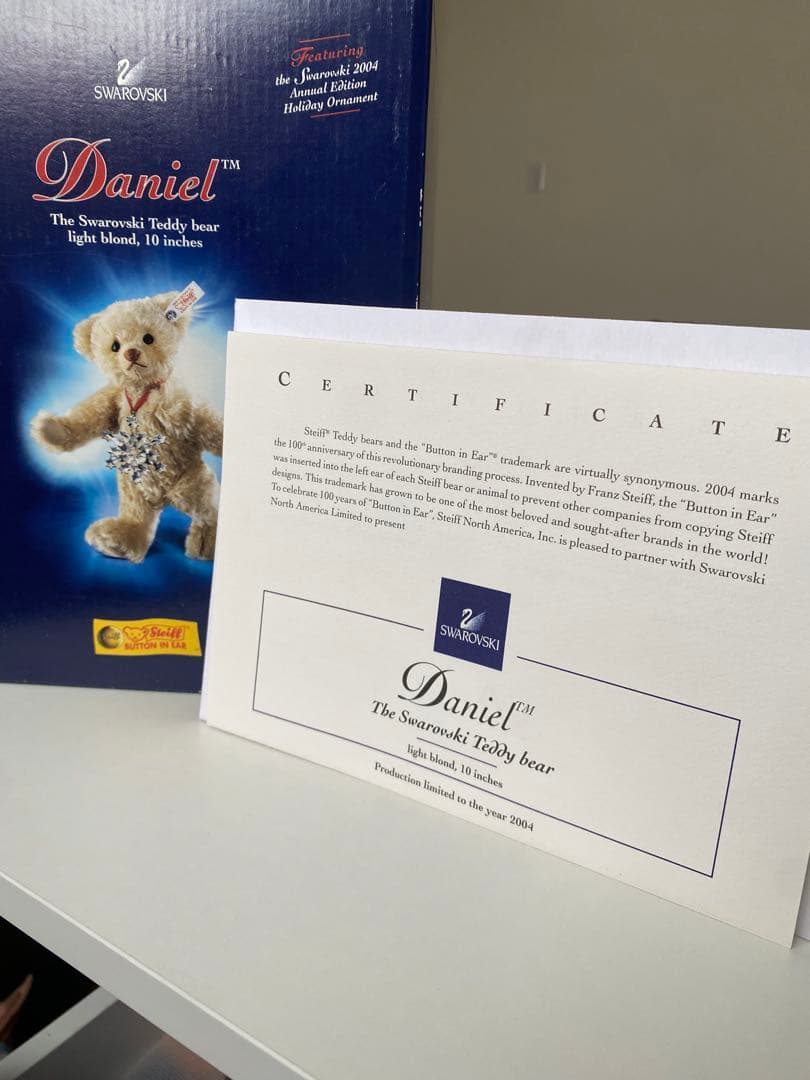 激レア 希少 Swarovski クリスマスオーナメント 2004 テディーベア