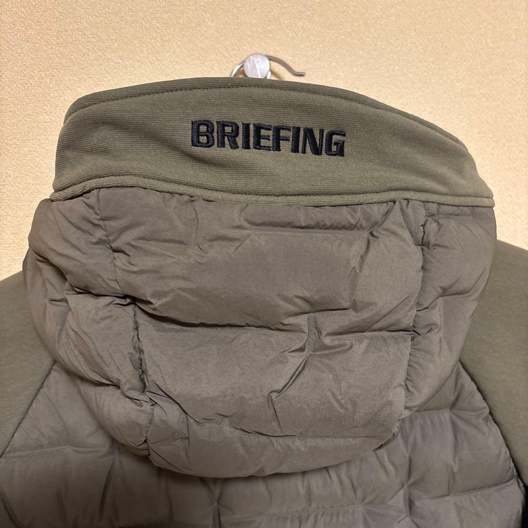 BRIEFING MENS ハイブリッド ダウン パーカー （オリーブ）S
