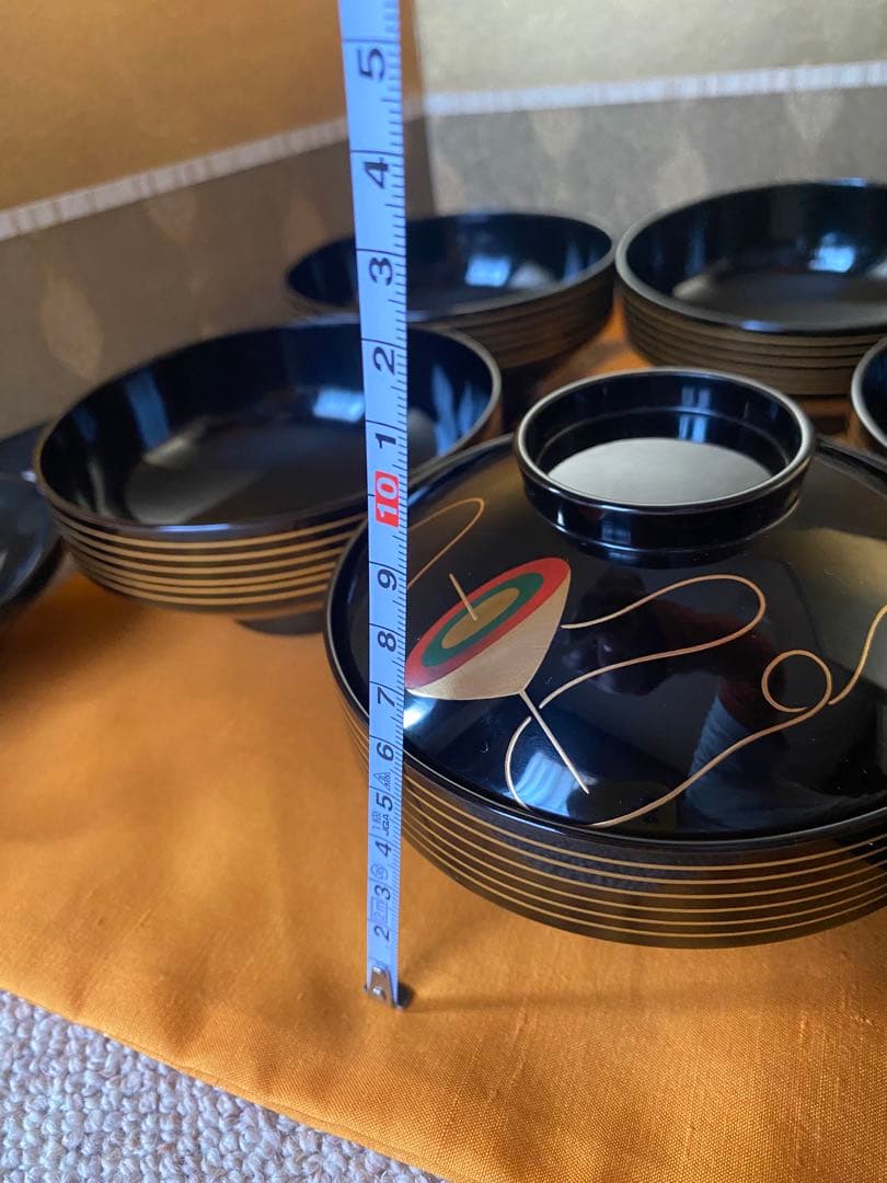 吸物椀　独楽　加賀蒔絵　五客