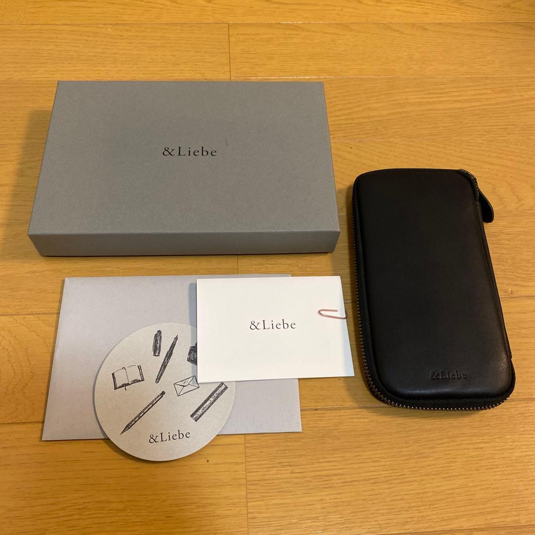 &Liebe ジップペンケース　栃木レザー　中古極美品