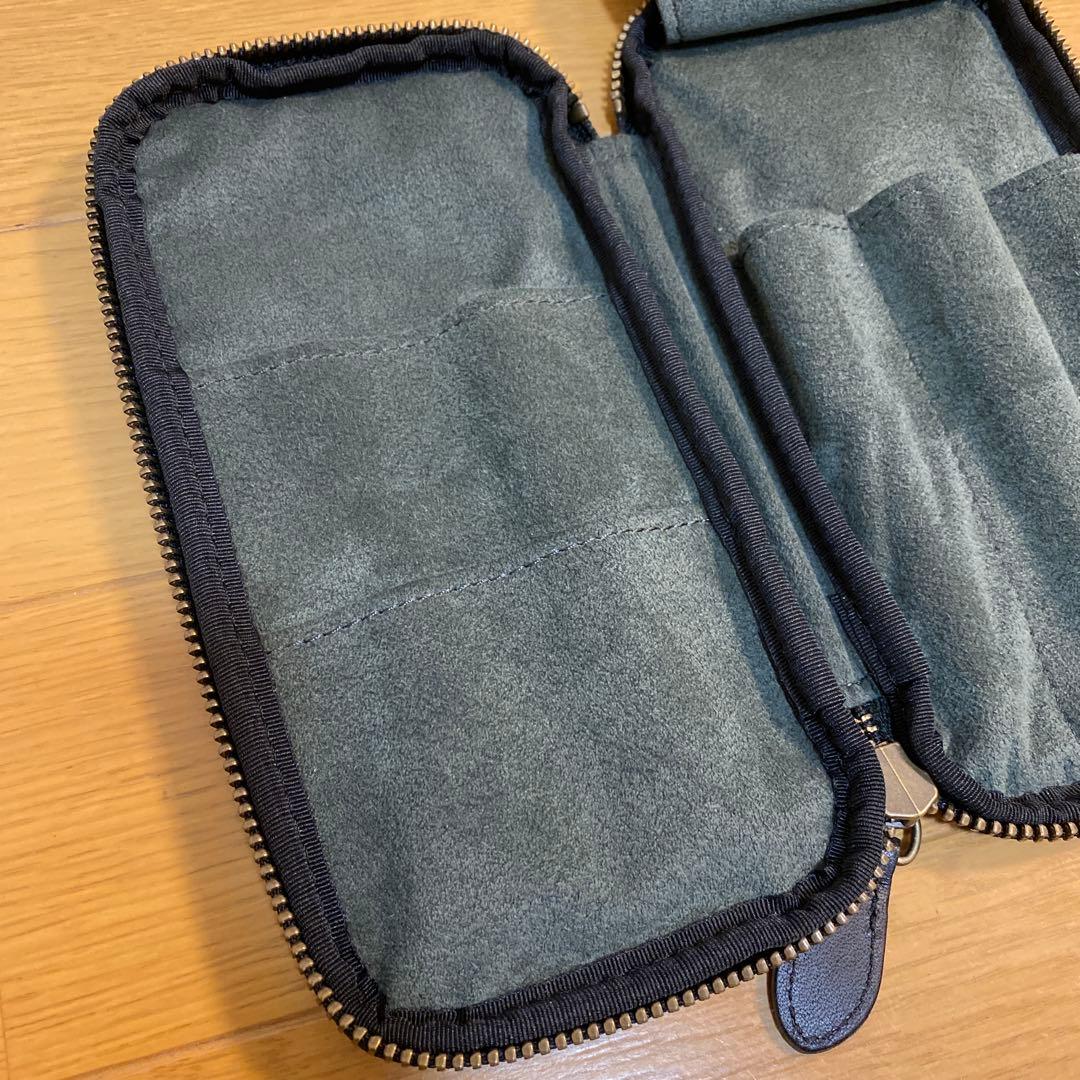 &Liebe ジップペンケース　栃木レザー　中古極美品