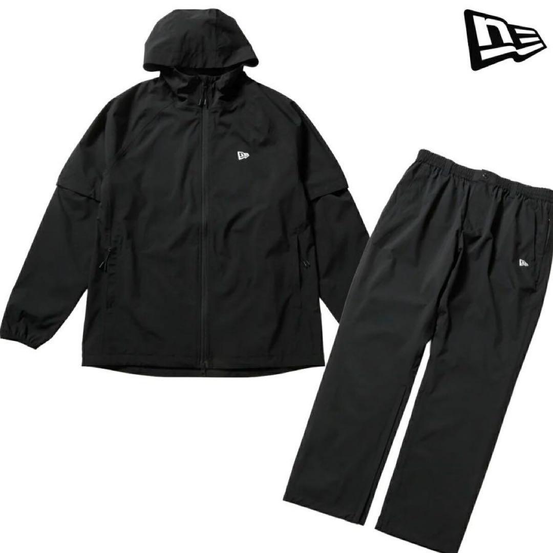 NEW ERA ニューエラゴルフ レインウェア アウトラインロゴ セットアップL