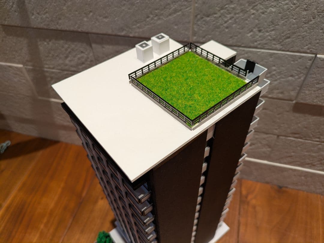 Nゲージ　自作ストラクチャー　マンション