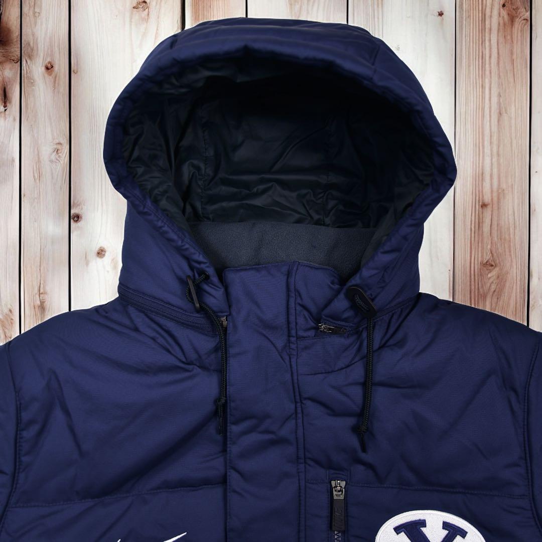 11M384◯NIKE カレッジ 中綿 ダウンコート ベンチコート アウター M