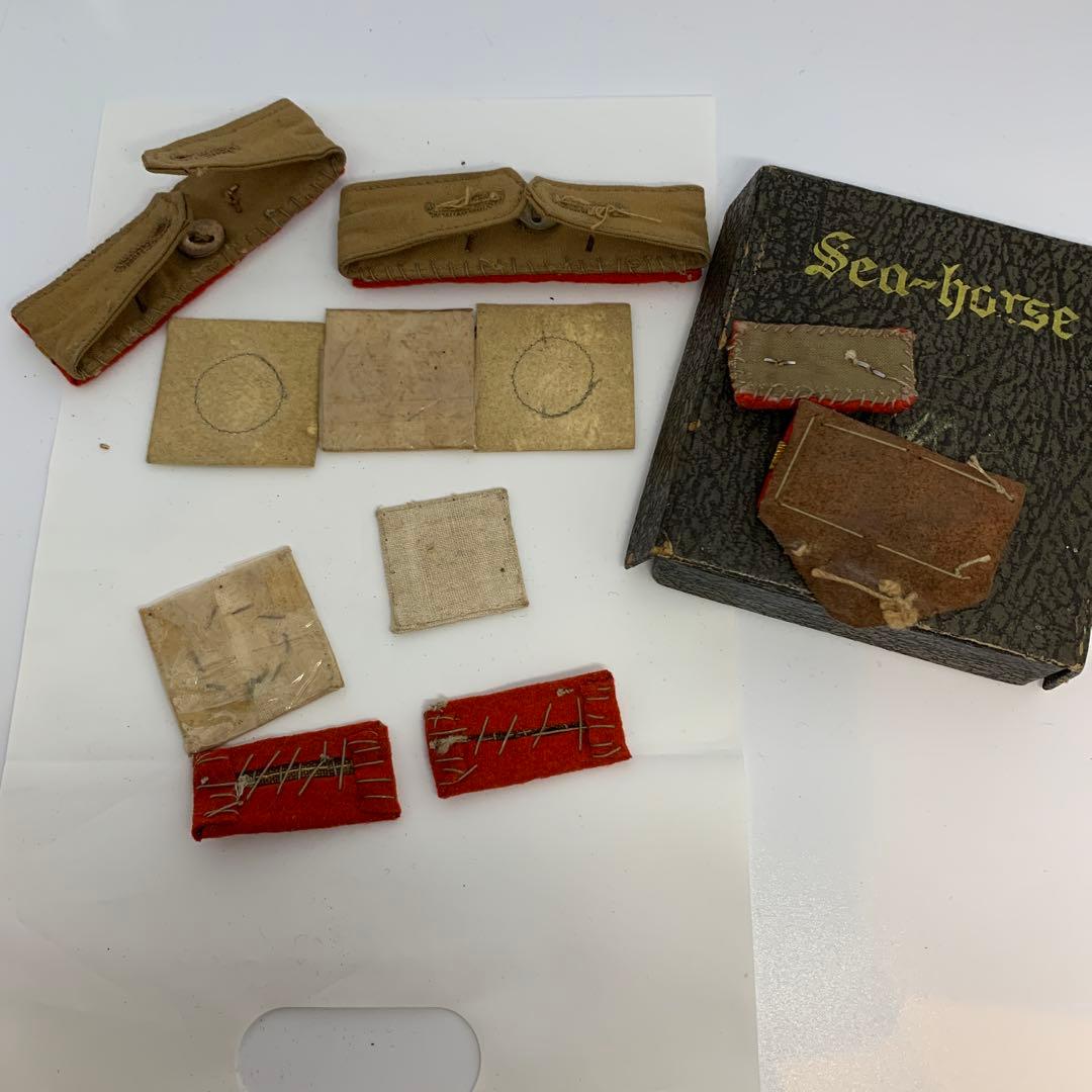 ボタン付き　大日本帝国陸軍 軍曹(⭐︎⭐︎)襟章 階級章その他セット