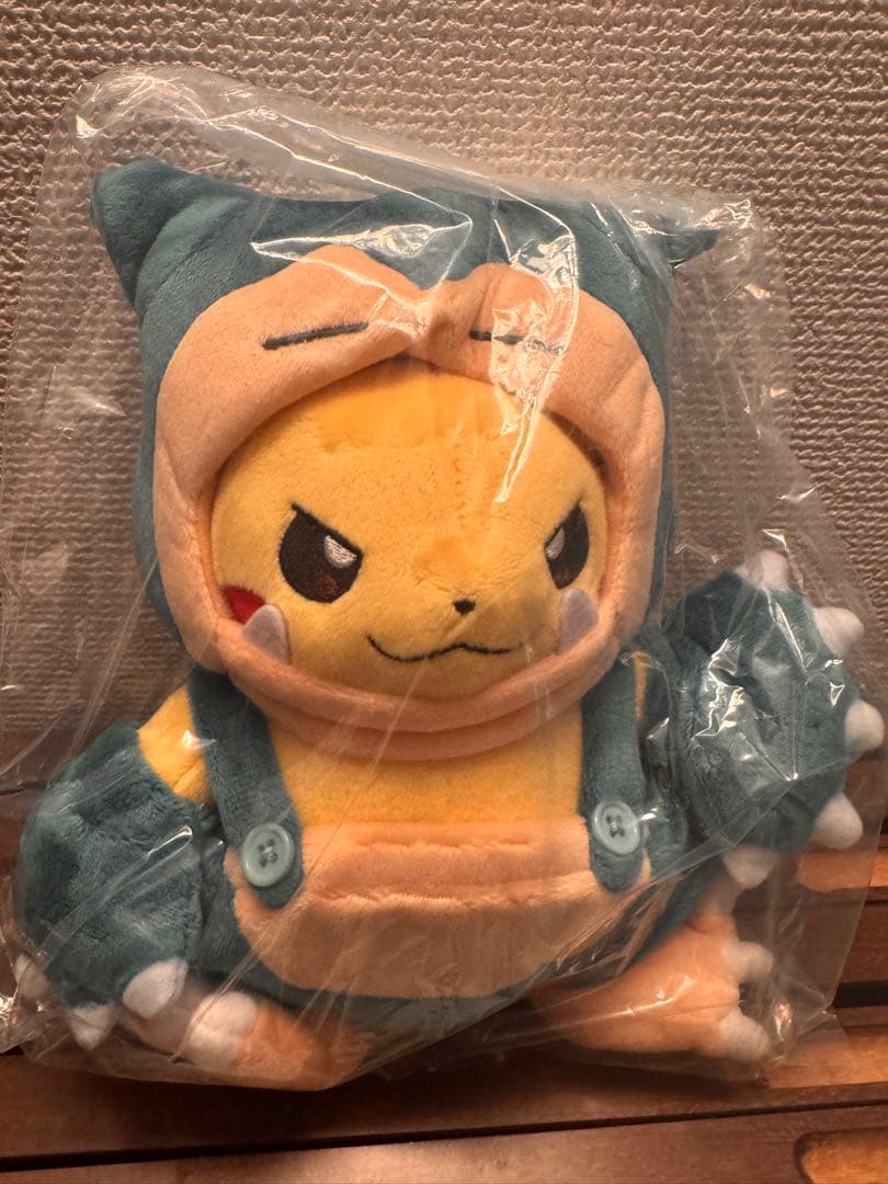 【新品】袋タグ付き カビゴンマニアなピカチュウ ぬいぐるみ レア