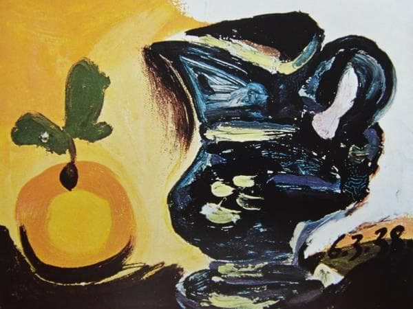 パブロ・ピカソ、静物５、希少限定画集より、新品額装付