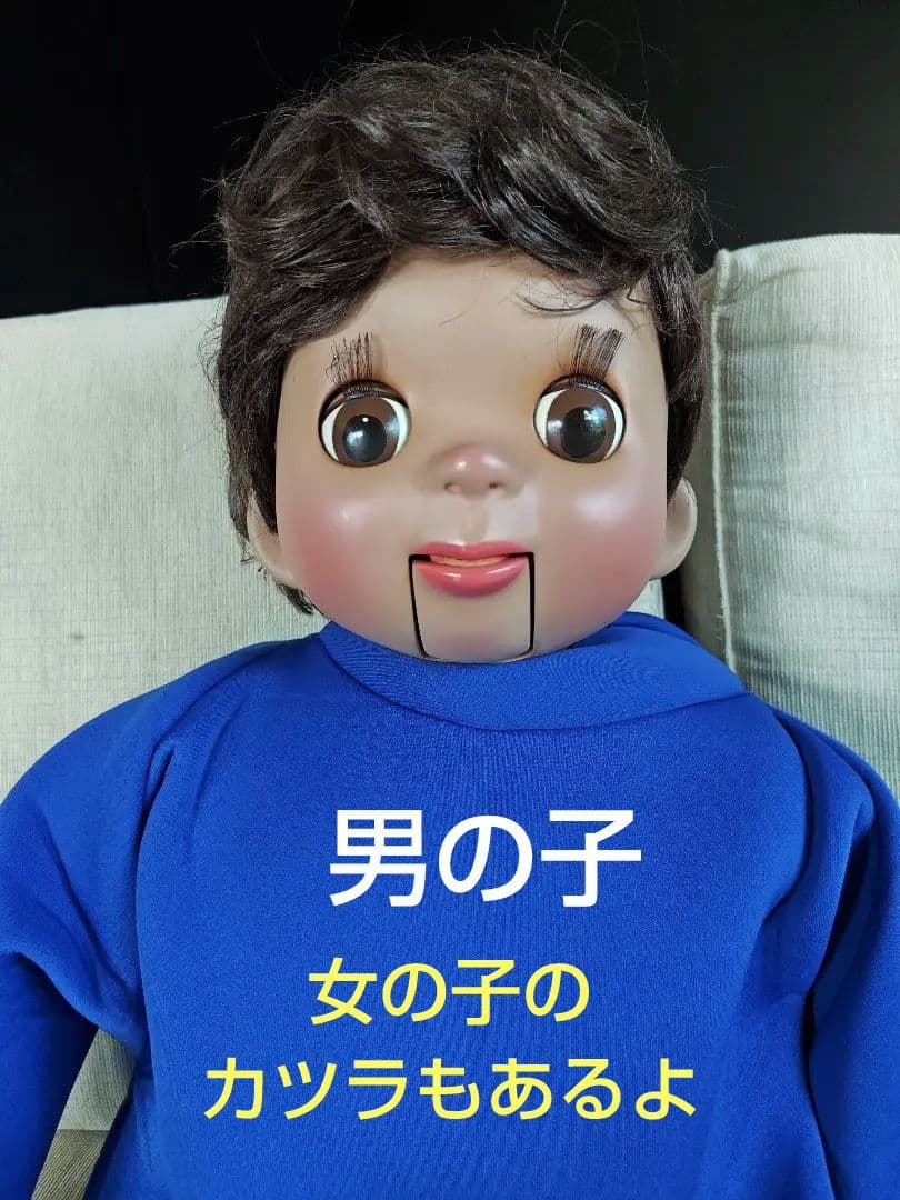 あすなろ腹話術人形男の子と女の子のかつら付き