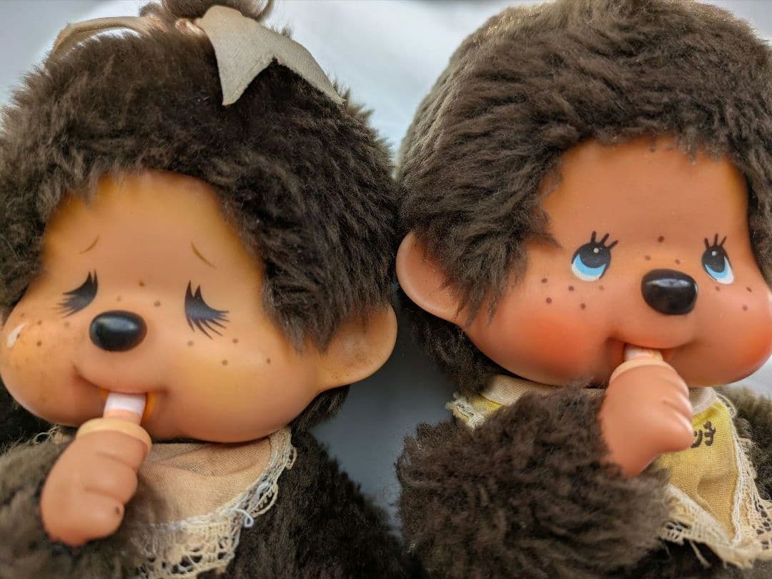 昭和レトロ 初代 ふた子のモンチッチ 当時物 1970年代 セキグチ ブルーアイ