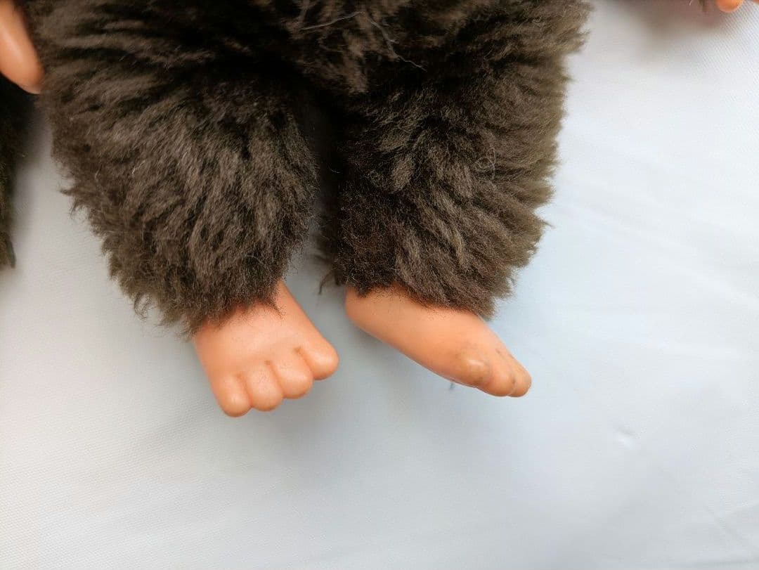 昭和レトロ 初代 ふた子のモンチッチ 当時物 1970年代 セキグチ ブルーアイ