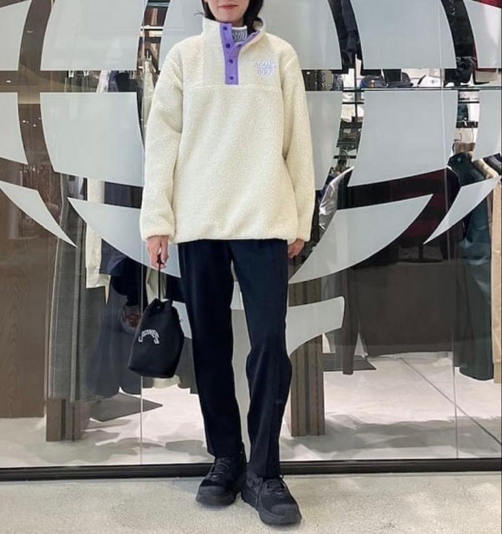 美品 ビームスゴルフ ボアジャケット ロゴ刺繍 XL ホワイト フリース 防寒