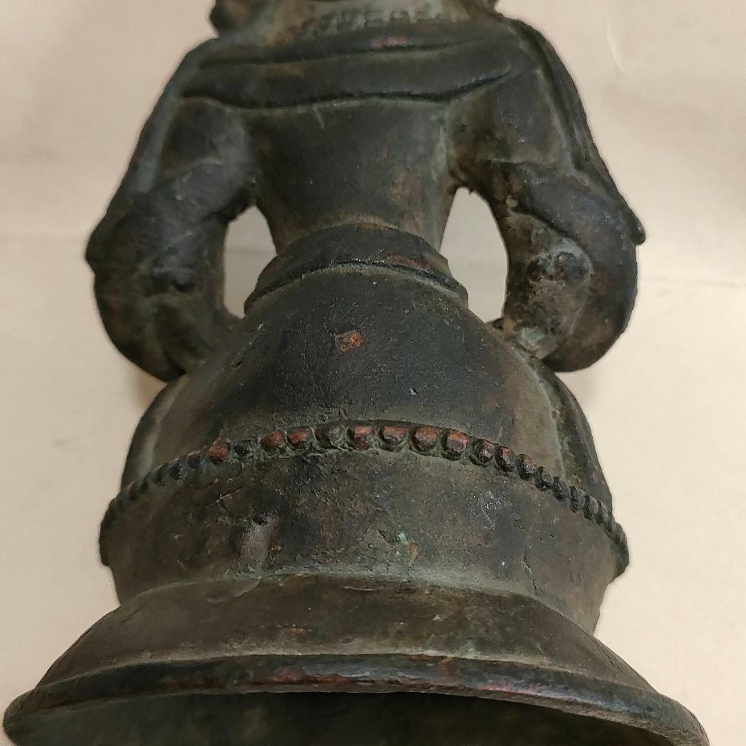 明仏　古銅製　観音坐像　時代物アンティーク　中国美術No.230