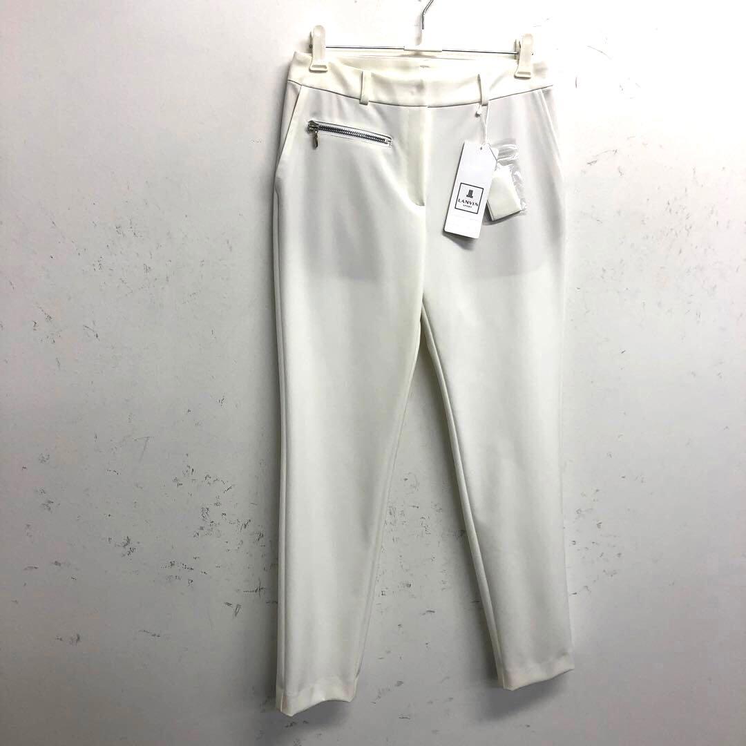 ランバンスポール　新品タグ付　ホワイト　スリムフィット　ゴルフパンツ　ローライズ