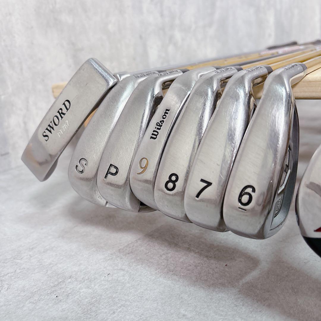 V821 SWORD 他 メンズ ゴルフクラブ フルセット 12点 エナメル 青