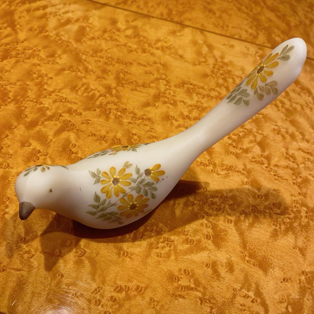 【美品】フェントンアートグラス　幸福の鳥　すりガラス　置物　アンティーク