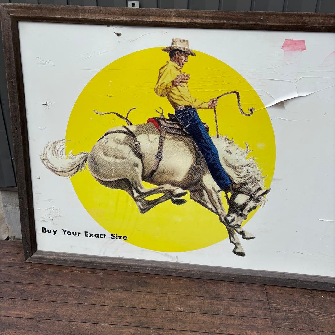 Lee 特大 大型広告看板 アメリカ 木製看板 ヴィンテージ 広告 パネル 木枠