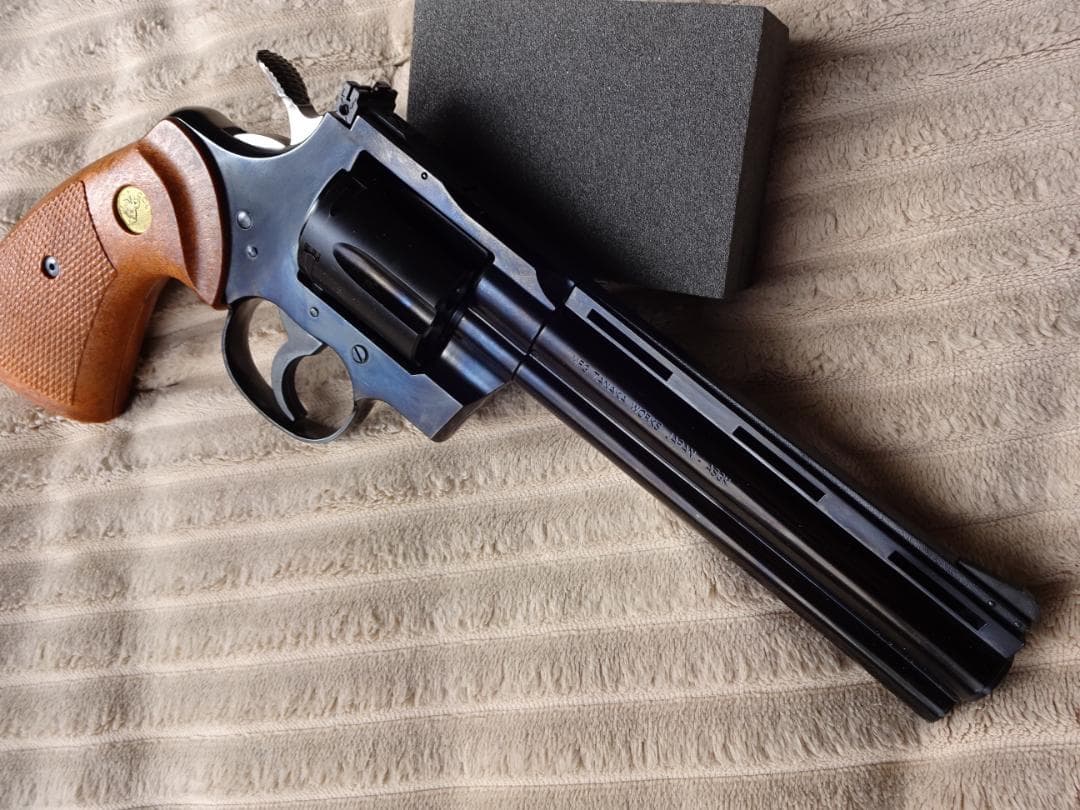 タナカ コルトパイソン スチールフィニッシュ ガスリボルバー ASGK検定品