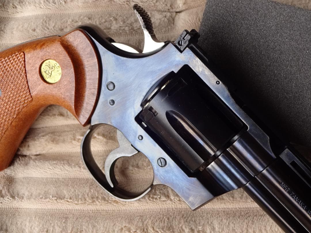 タナカ コルトパイソン スチールフィニッシュ ガスリボルバー ASGK検定品