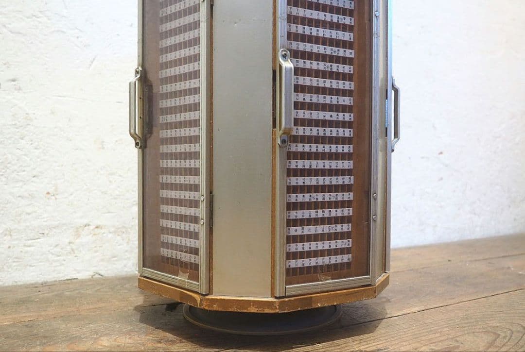 1337 回転式　レトロなハンコケース　判子　店舗什器　レトロ　ヴィンテージ