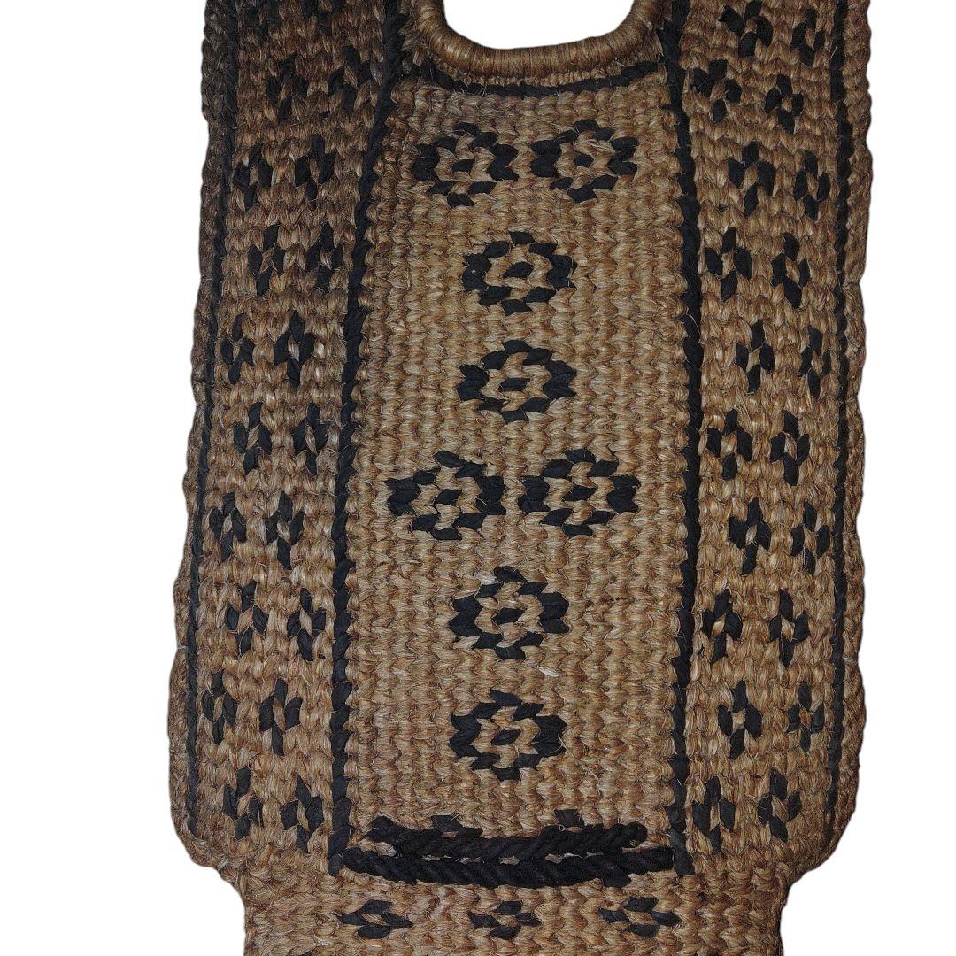 民具　バンドリ(背当て)　アンティーク　藁細工　鑑賞用