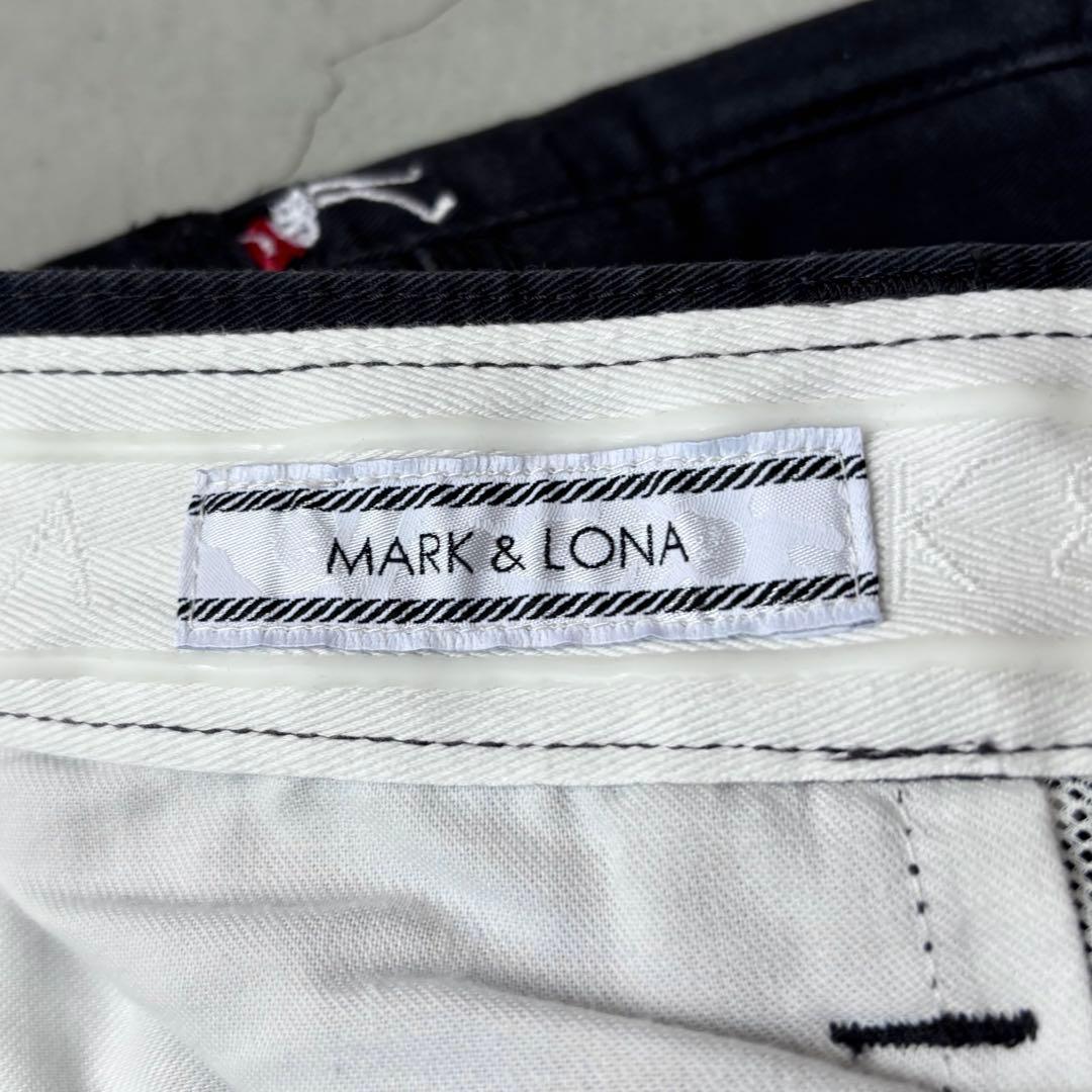 MARK&LONA マークアンドロナ ストレッチロングパンツ 刺繍 ロゴ M