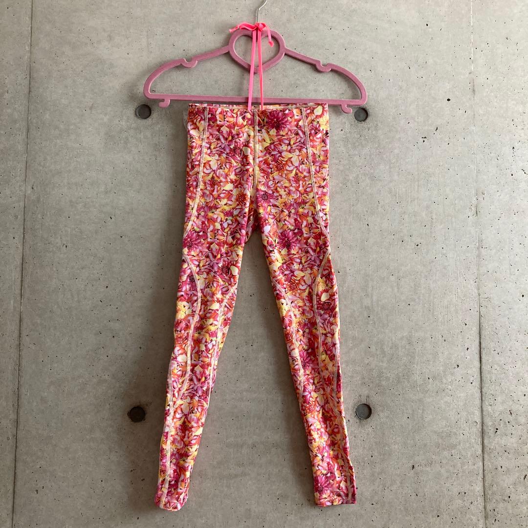 ★CW-X CWX★シーダブリューエックス スパッツ ピンク フラワー 花 ヨガ