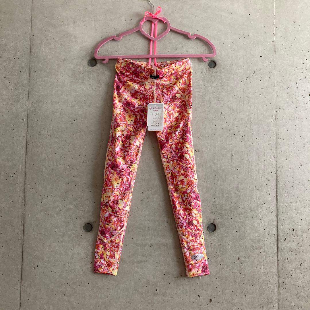 ★CW-X CWX★シーダブリューエックス スパッツ ピンク フラワー 花 ヨガ