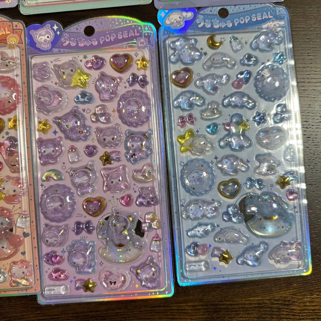 【正規品】サンリオ12枚セット　ボンボンドロップシール　ミニ　うるちゅるシール