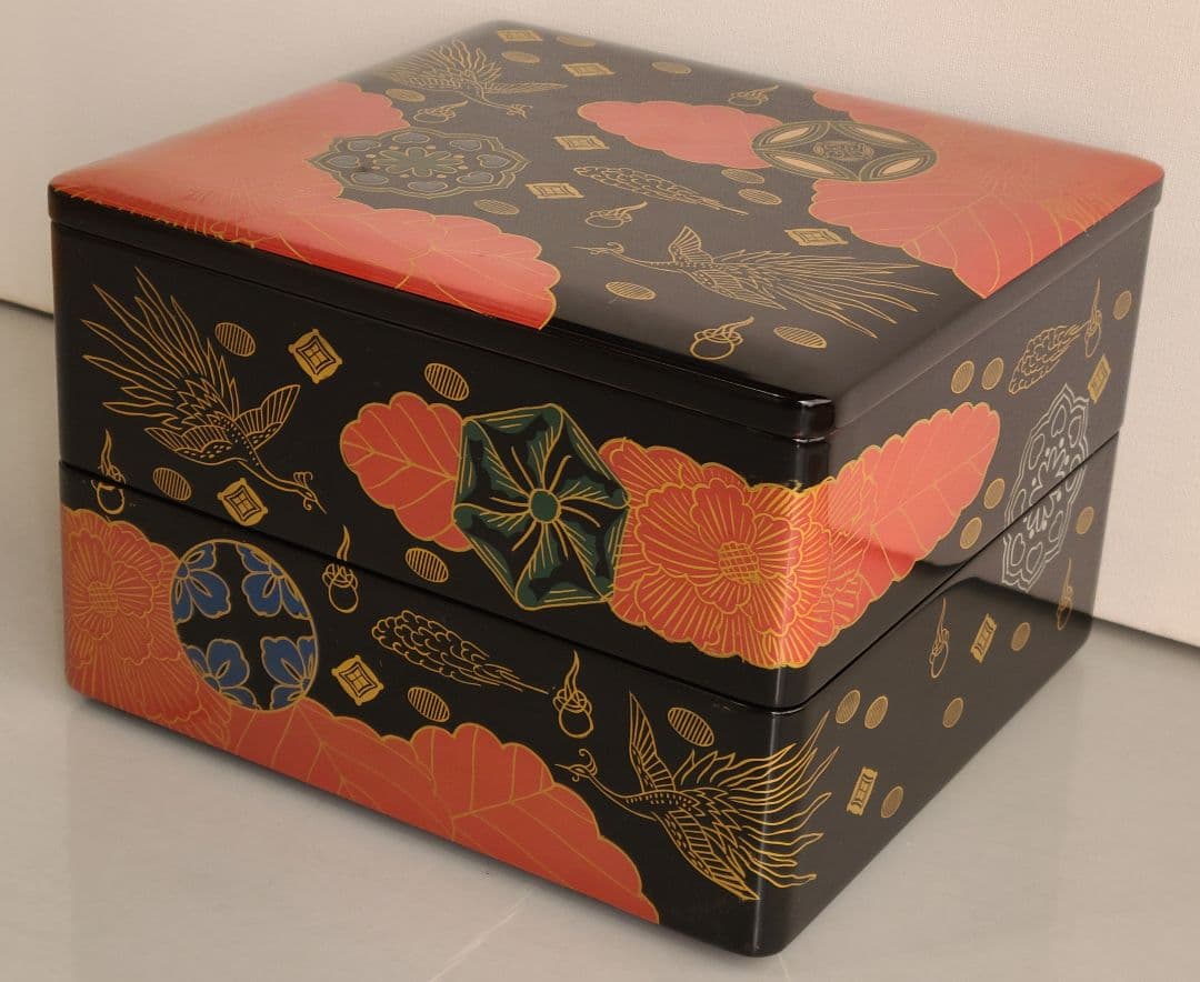 【白木屋漆器】会津塗重箱「錦絵」