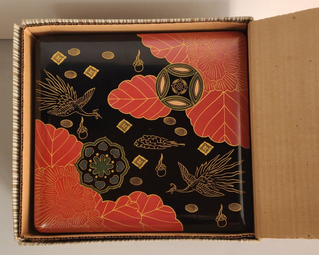 【白木屋漆器】会津塗重箱「錦絵」