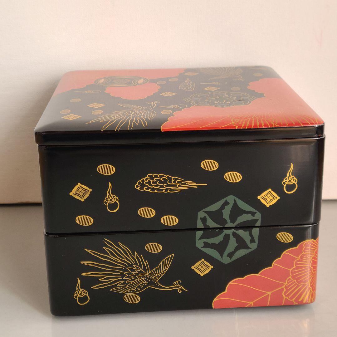 【白木屋漆器】会津塗重箱「錦絵」