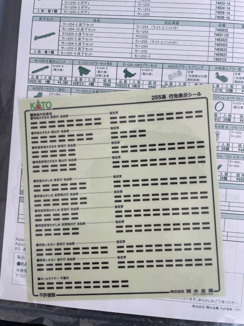 Nゲージ　KATO 10-1870 255系9両セット
