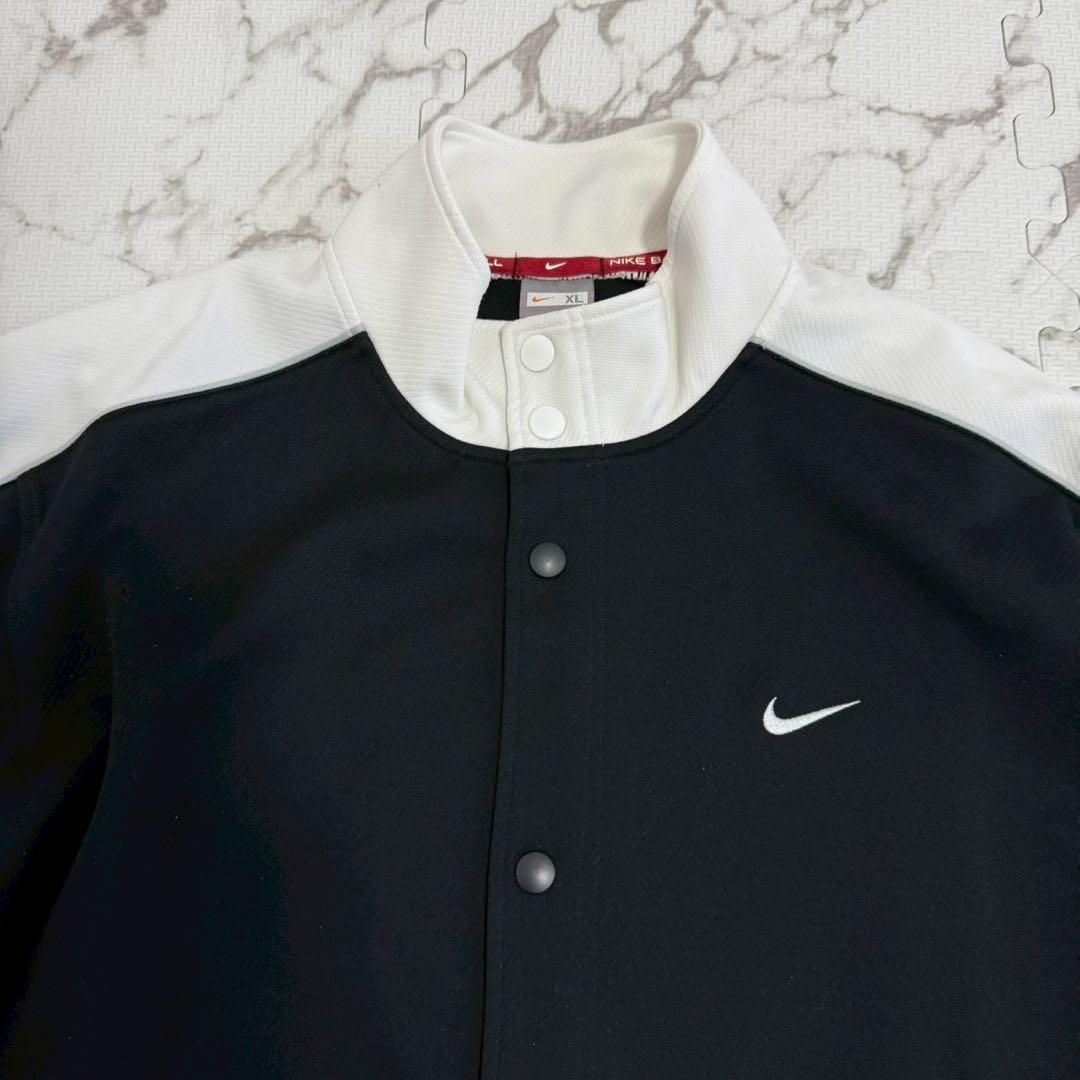 美品 NIKE セットアップ XL 黒白 ジャージ　ナイキ 上下　フラップボタン