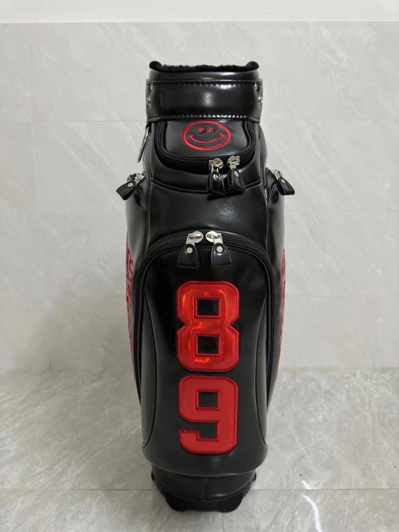 PEARLY GATES キャディバッグ 黒 合成革　パーリーゲイツ