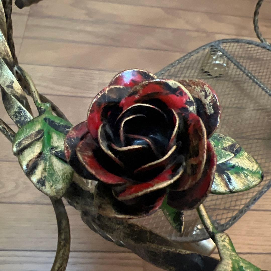 ルネサンス ガラステーブル ゴールド バラ ヴィンテージ アンティーク