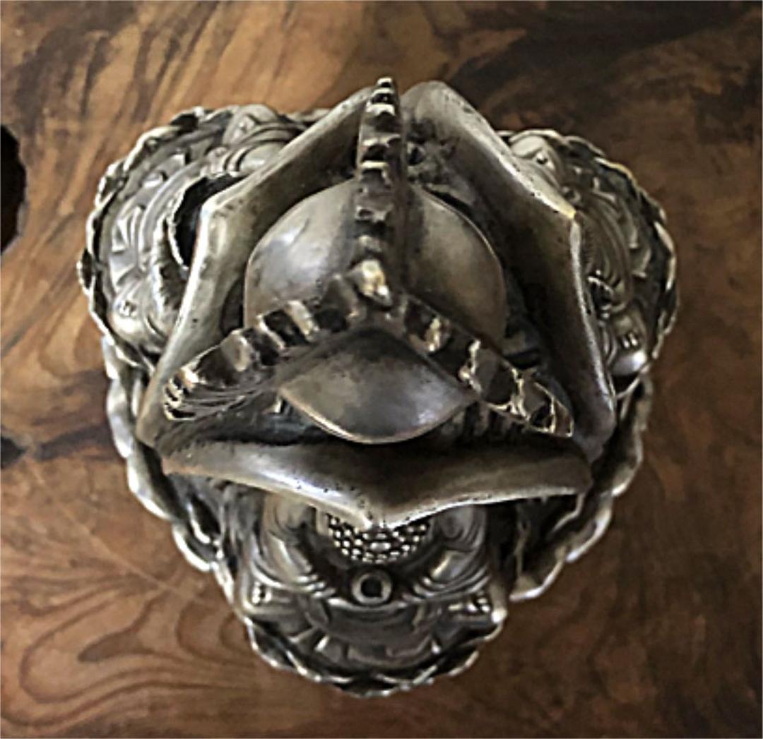 中国美術 乾隆年製 時代 白銅 三尊仏 仏像 如来 菩薩 明王