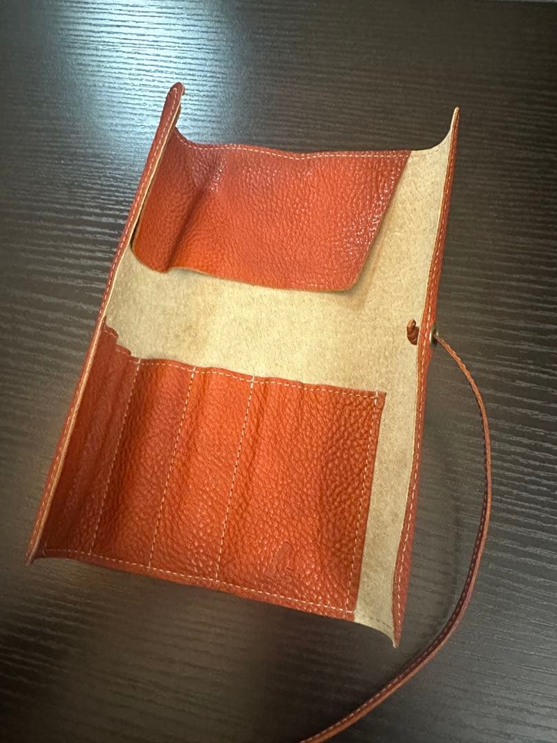 土屋鞄　ロールペンケース　限定色オレンジ